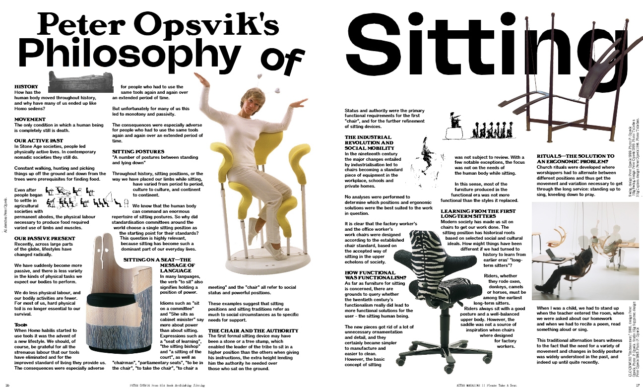 AUTRE Magazine - Peter Opsvik's Philosophy of Sitting  